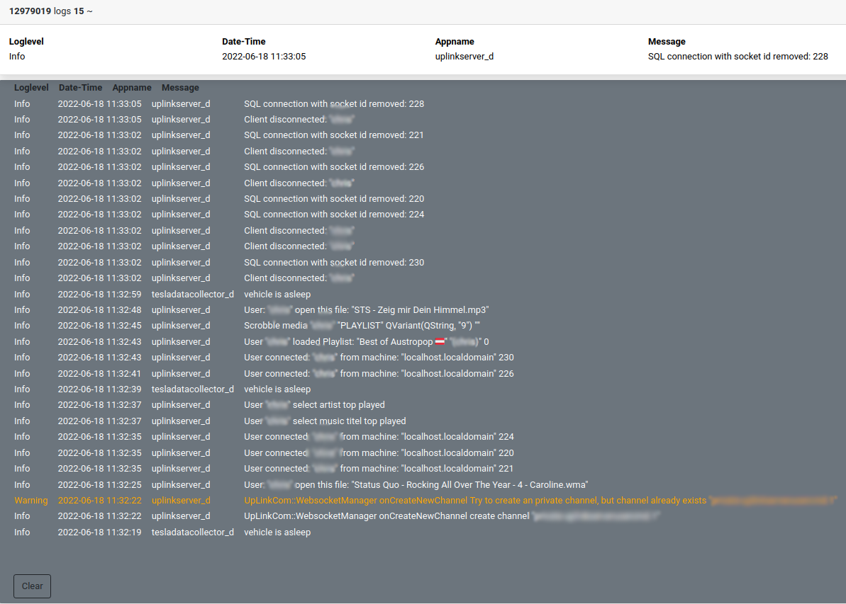 My log engine service